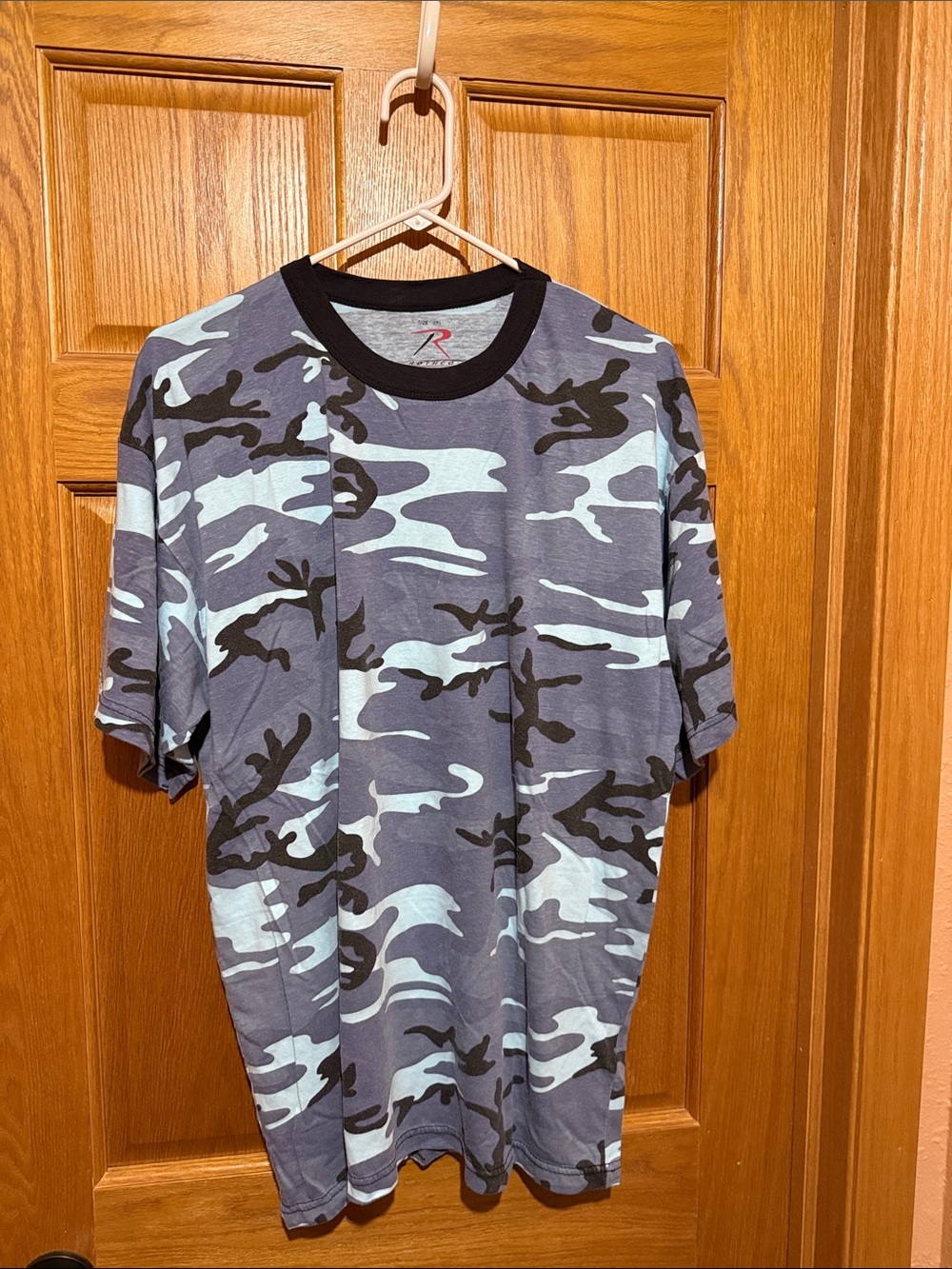 Rothco Light Blue and Black Camo Short Sleeve Tee